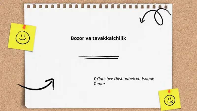 Bozor va tavakkalchilik 1