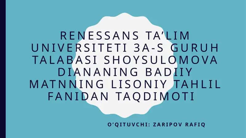 Abdulla Qodiriyning “O‘tkankunlar” romanining lingvostatistik tahlili 1