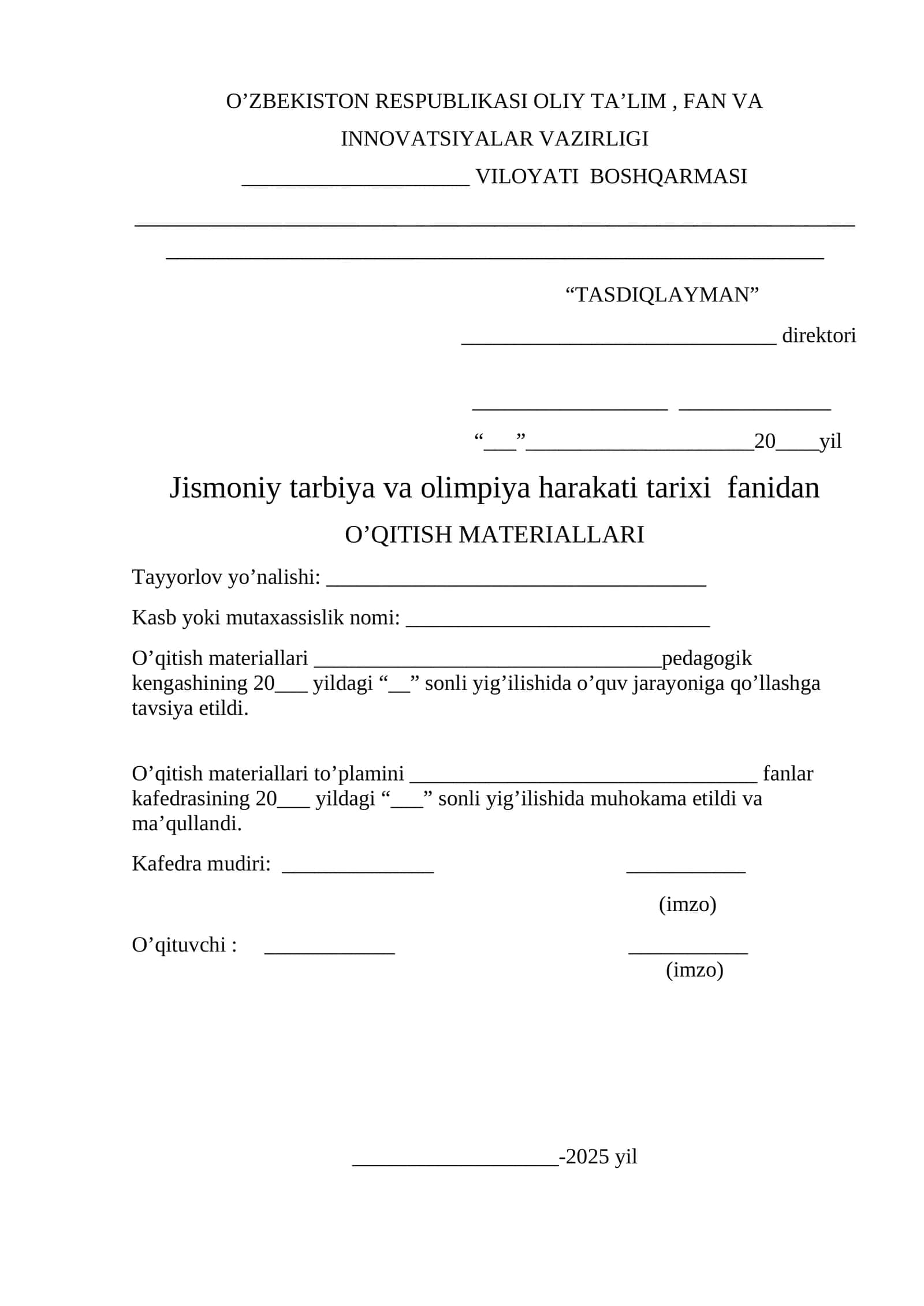 O’QITISH MATERIALLARI 1