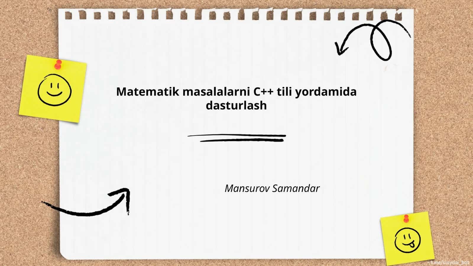 Matematik masalalarni C++ tili yordamida dasturlash 1