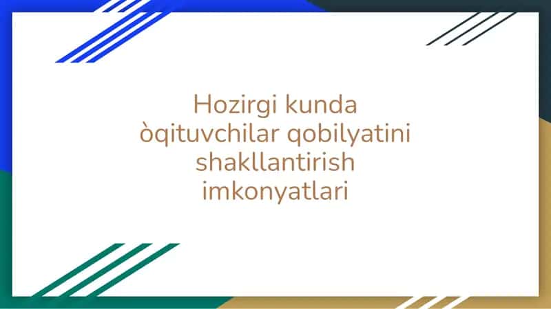 Kasbiy kompatensiyalarni rivojlantirish 1