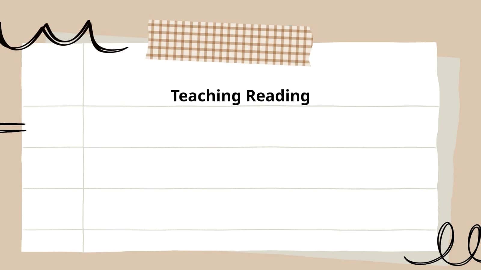Teaching Reading 1