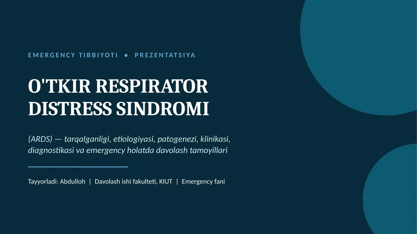 O'TKIR RESPIRATOR 1
