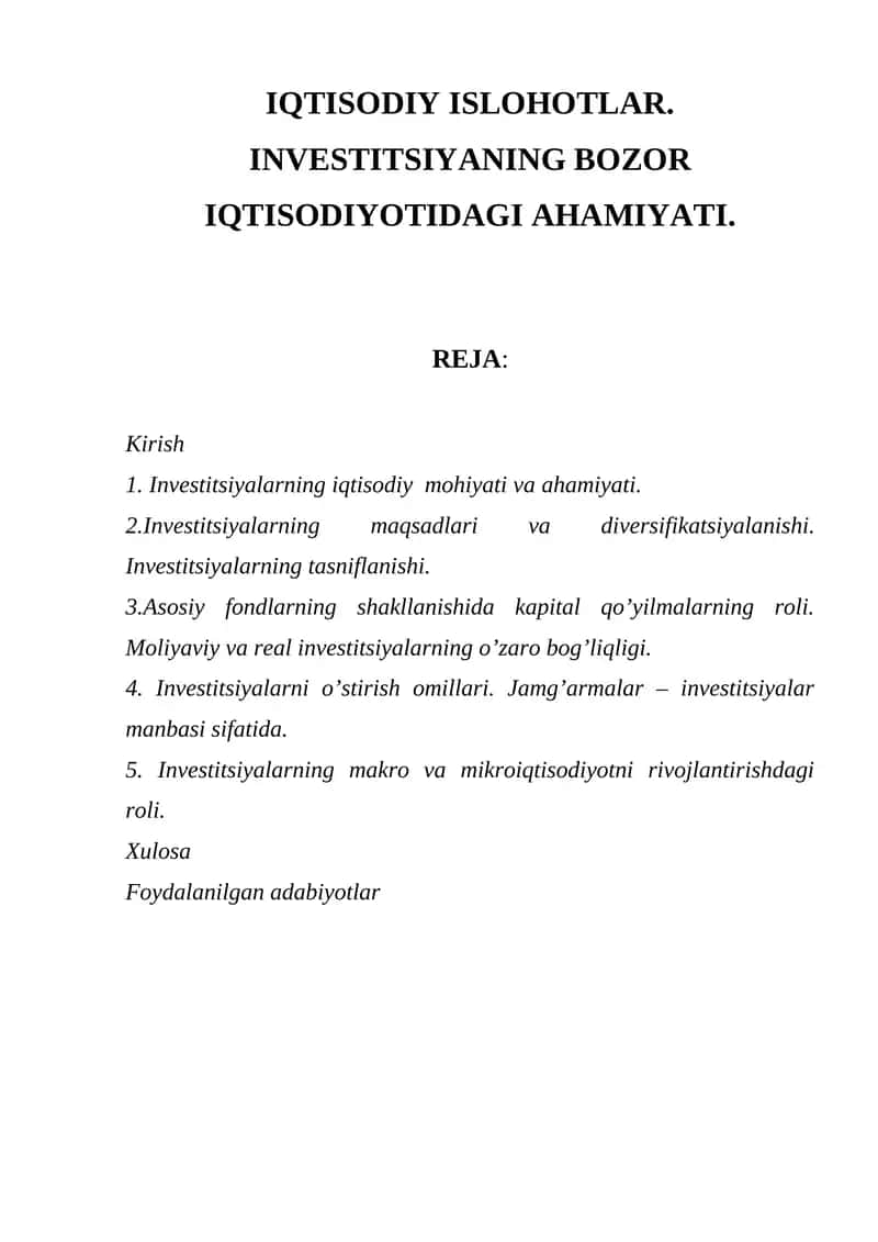 Investitsiyalar 1