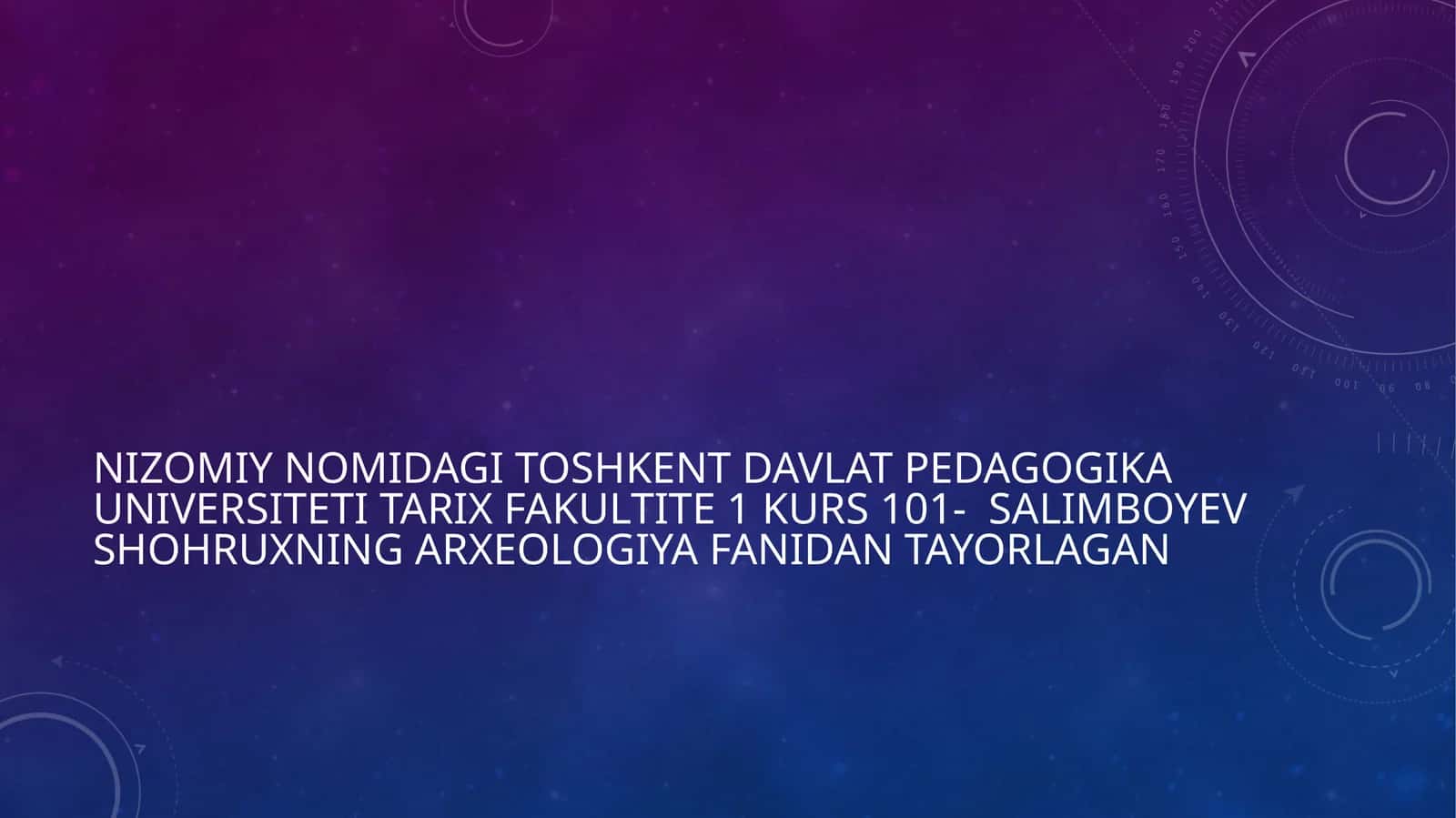 Arxeologiya fanidan tayyorlagan Rimda me’morchilik sohasida qo’lga kiritilgan yutuqlar 1