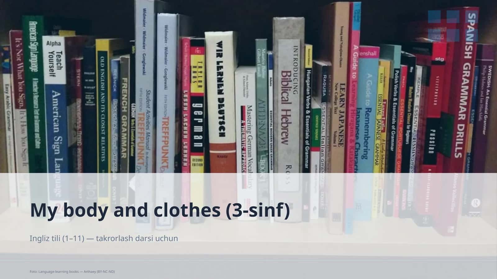 Ta'limiy maqsad: My body and clothes (3-sinf) 1