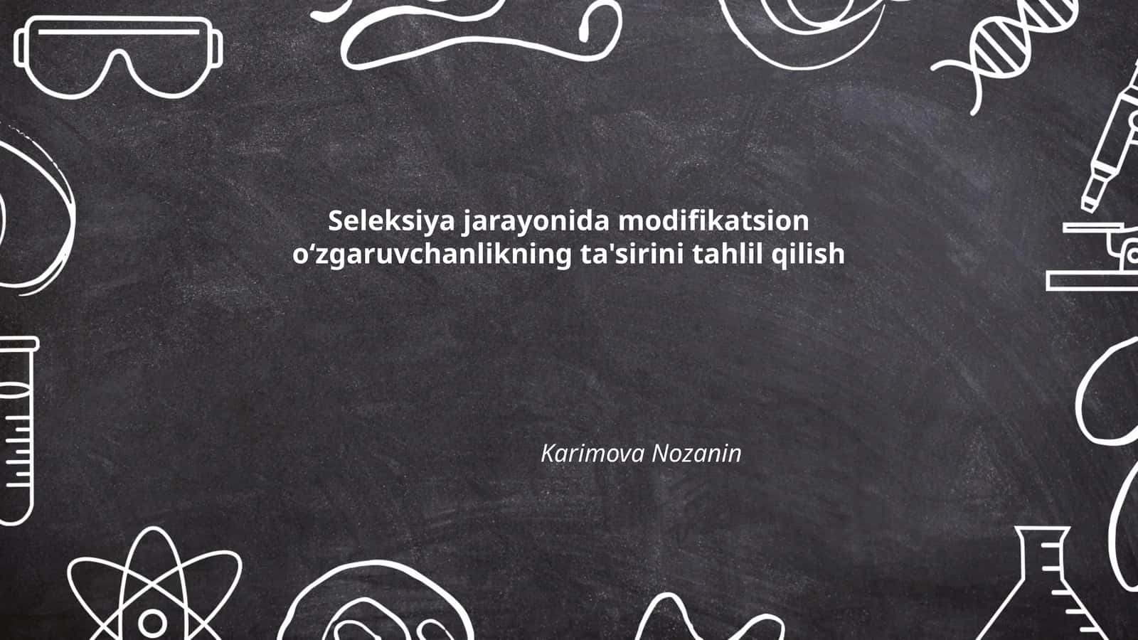Genetik Modifikatsiya va Tanlov Jarayoni 1