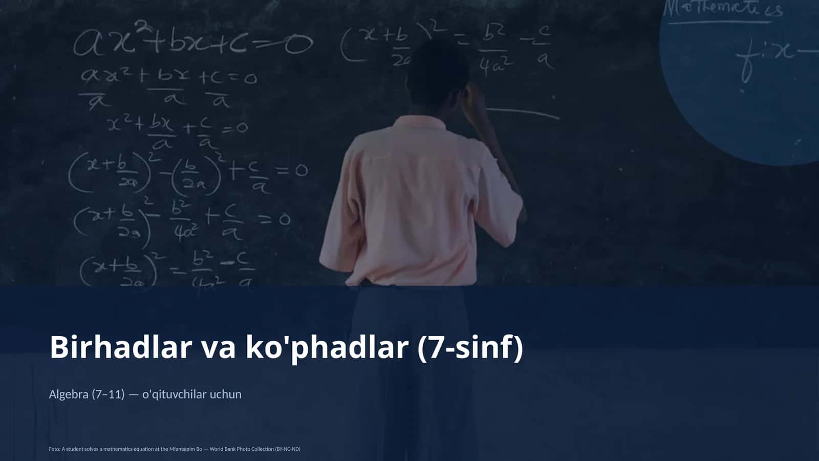Birhadlar va ko'phadlar (7-sinf) 1