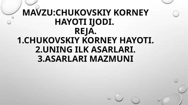 Chukovskiy Korney hayoti 1