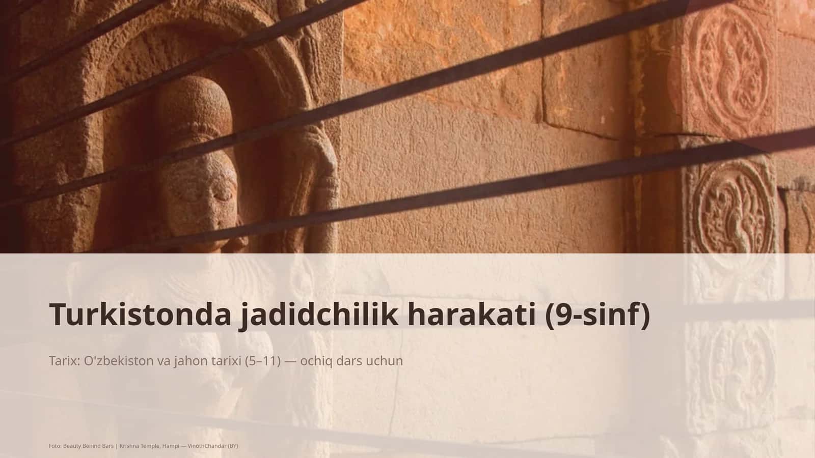 Turkistonda jadidchilik harakati (9-sinf) 1