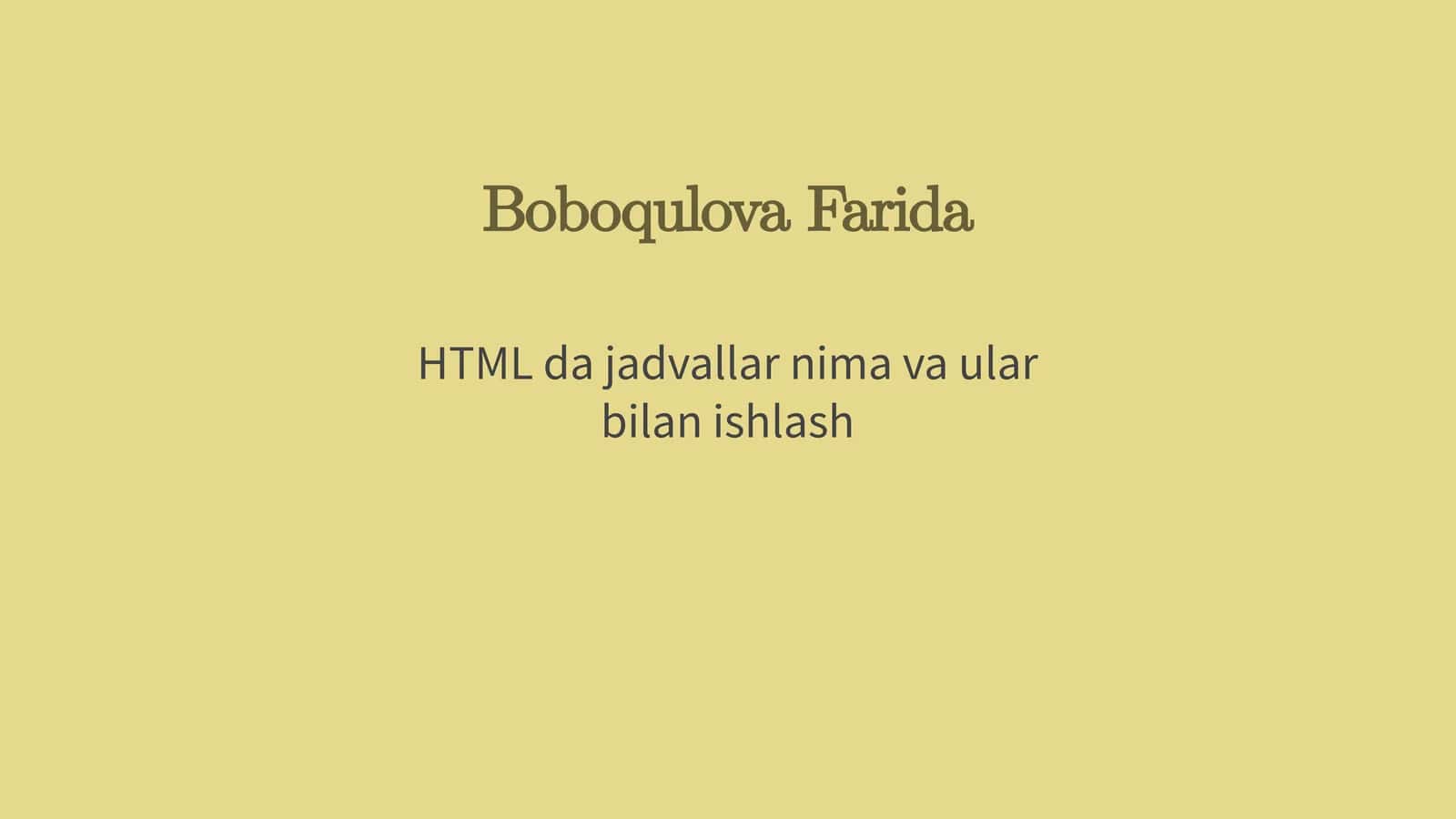 HTML dajadvallarnimavaularbilanishlash 1