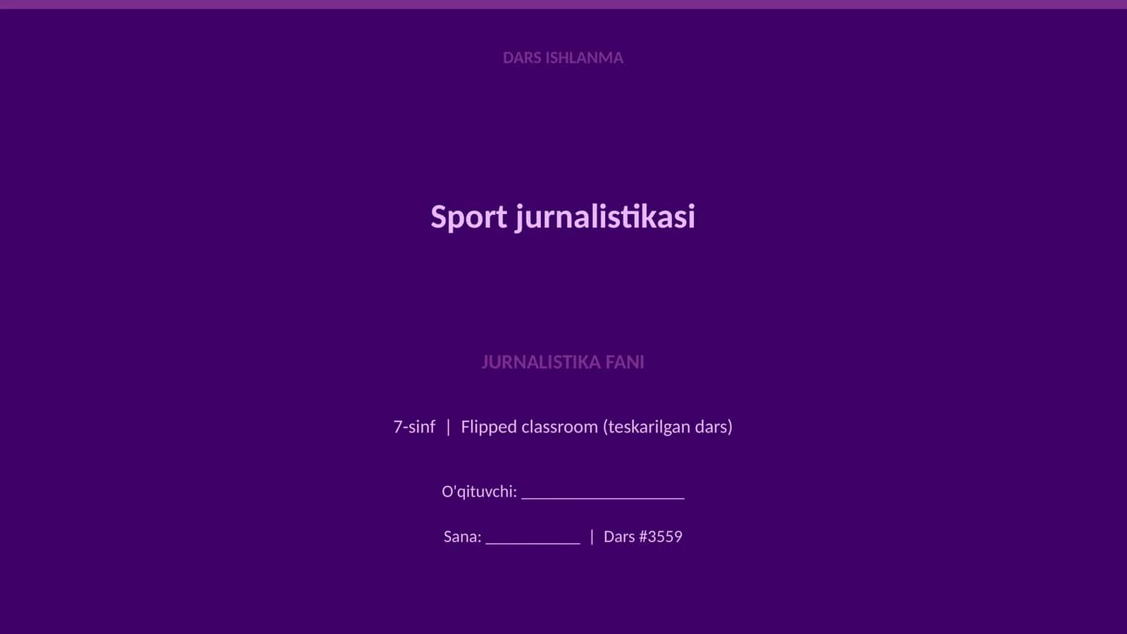 Sport jurnalistikasi 1