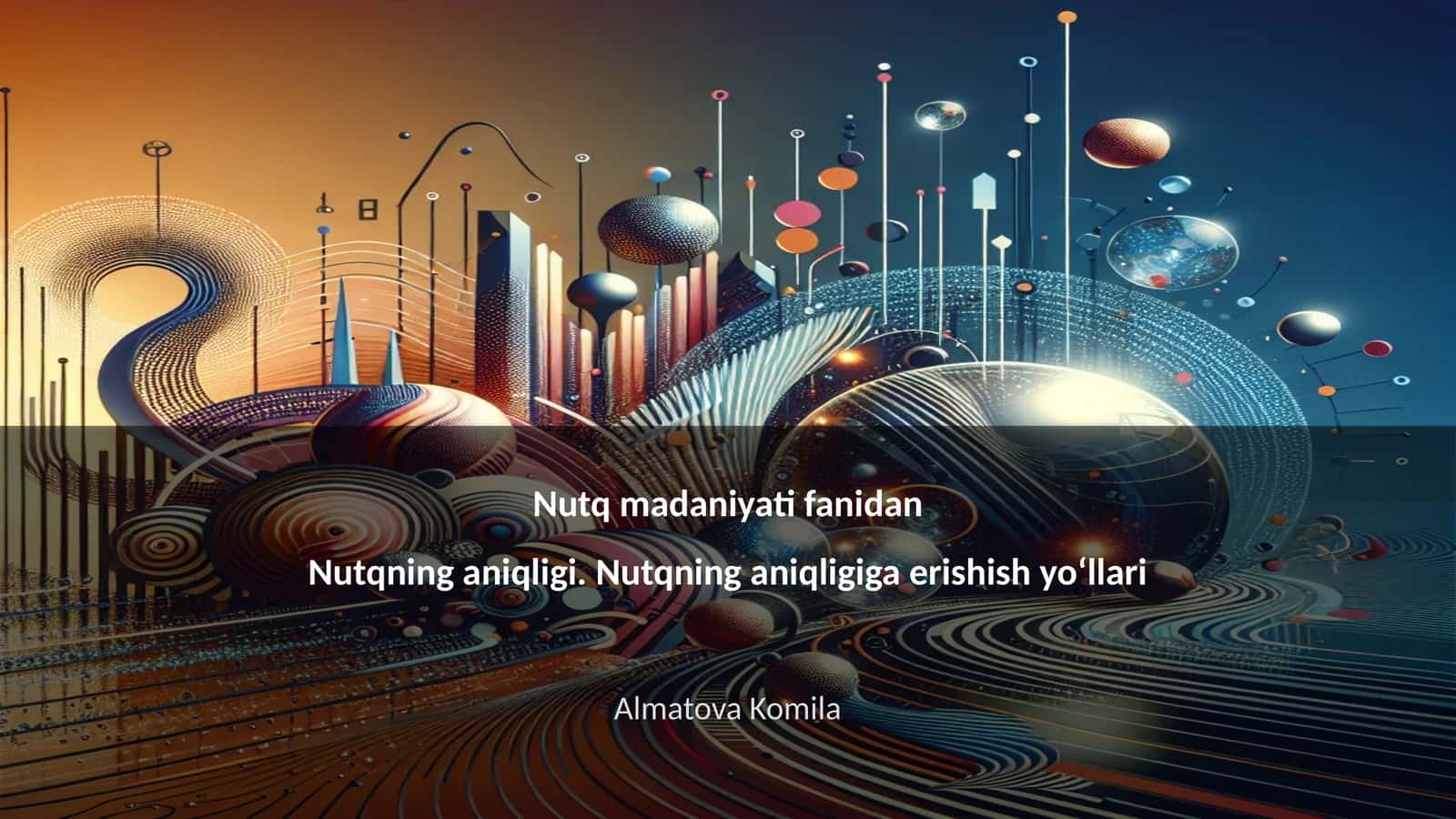 Nutq madaniyati fanidan 1