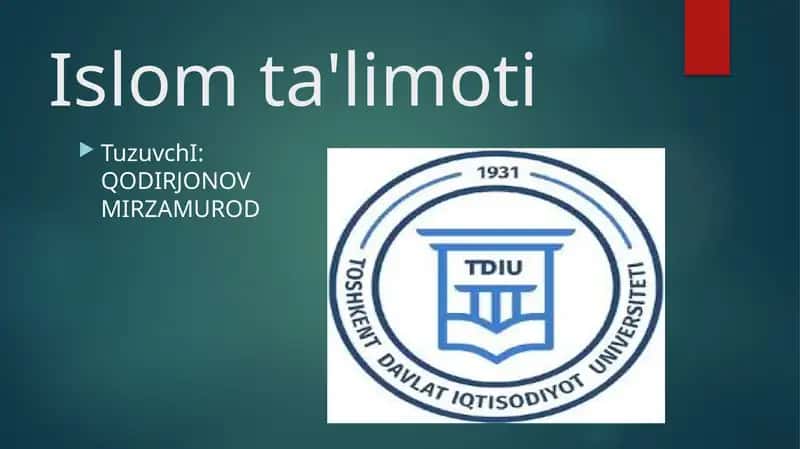 Islomta'limoti 1