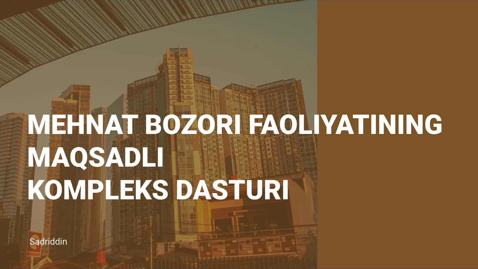 Mehnat Bozorini Tartibga Solish Maqsadlari 1
