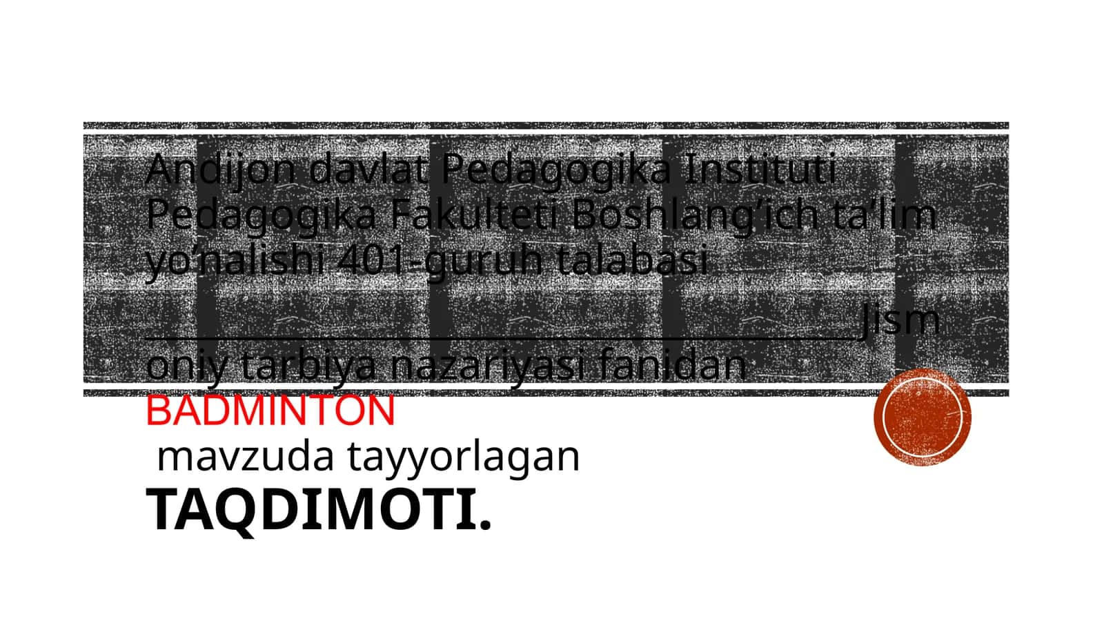 Badminton: Tezlik va Mahorat Sporti 1
