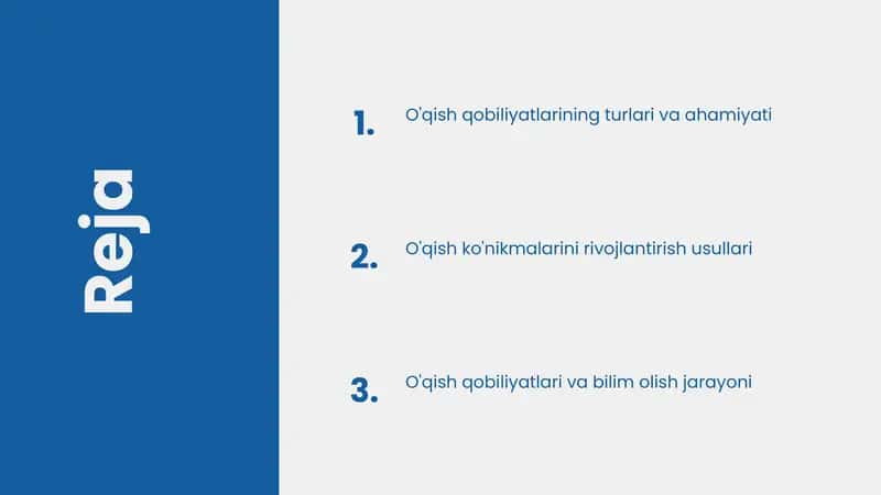 O'qish qobiliyatlarining turlari va ahamiyati 1