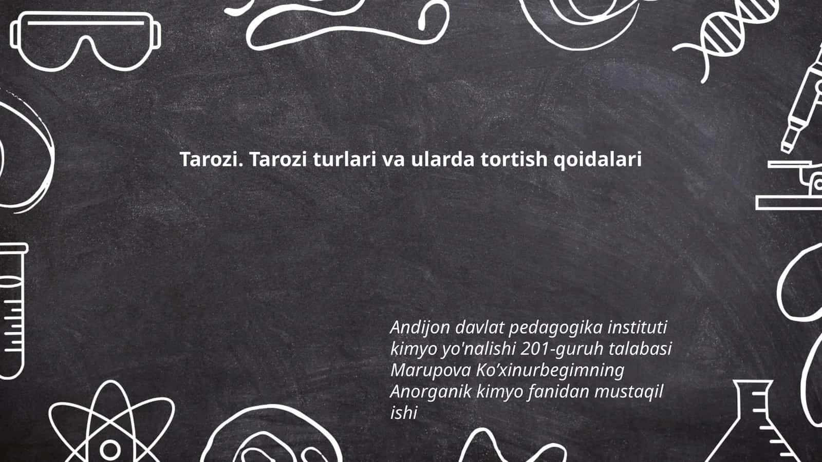 Anorganik kimyo fanidan mustaqil ish 1