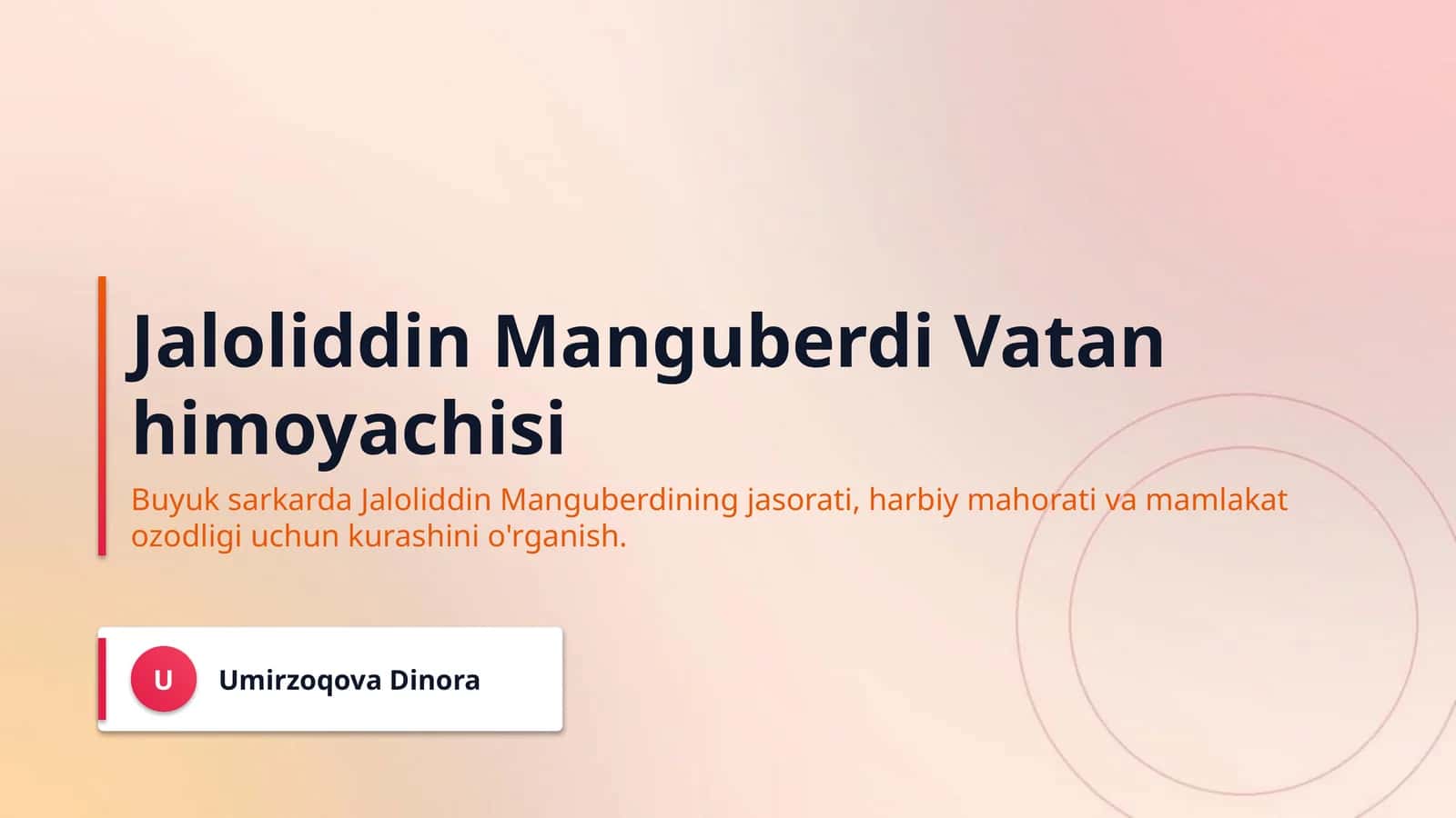 Jaloliddin Manguberdi Vatan himoyachisi 1