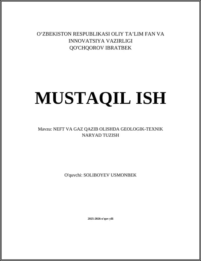 Geologik-texnik naryad 1