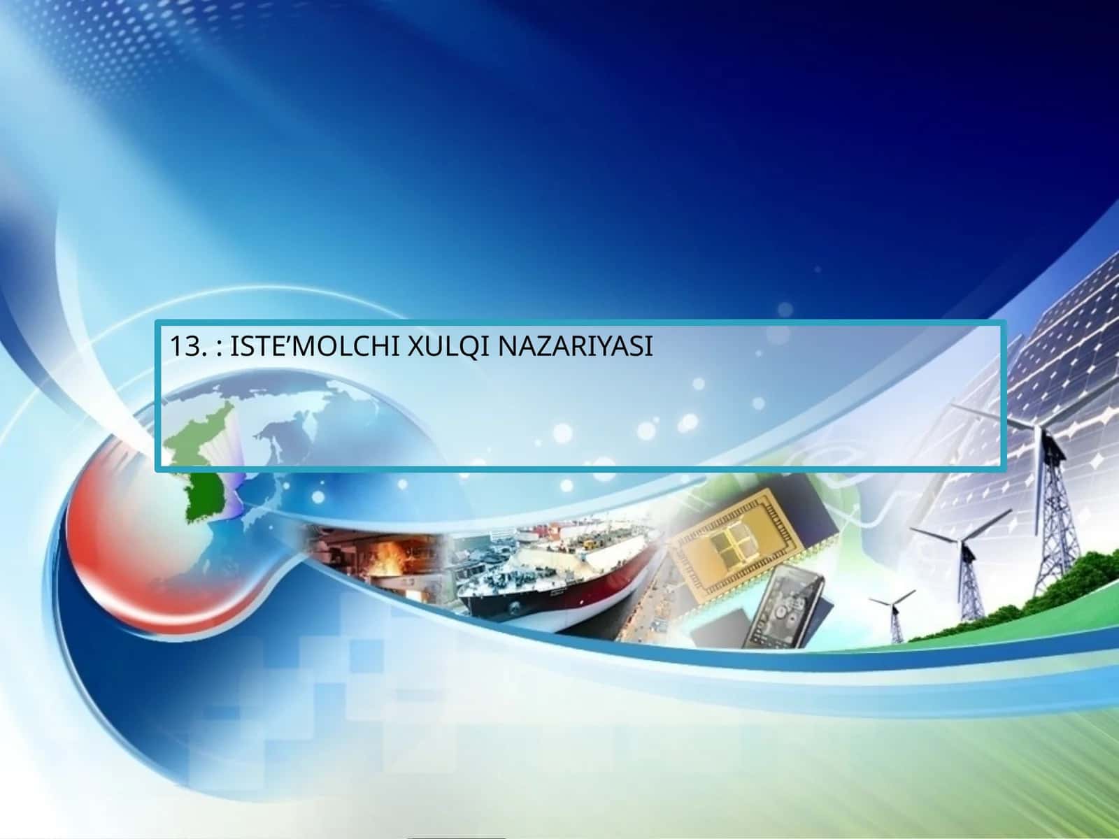 ISTE’MOLCHI XULQI NAZARIYASI 1