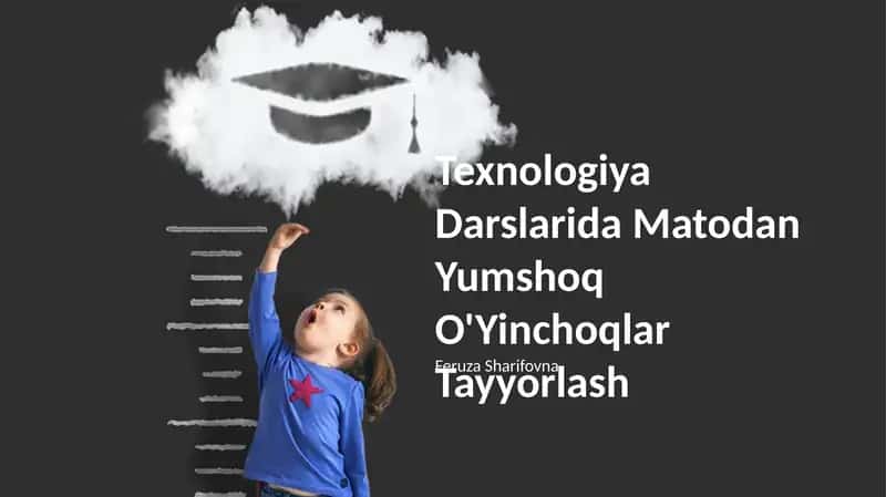 Texnologiya Darslarida Matodan Yumshoq O'Yinchoqlar Tayyorlash 1
