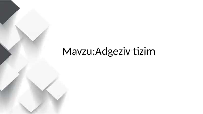 Adgeziya (Adgezivtizim) 1
