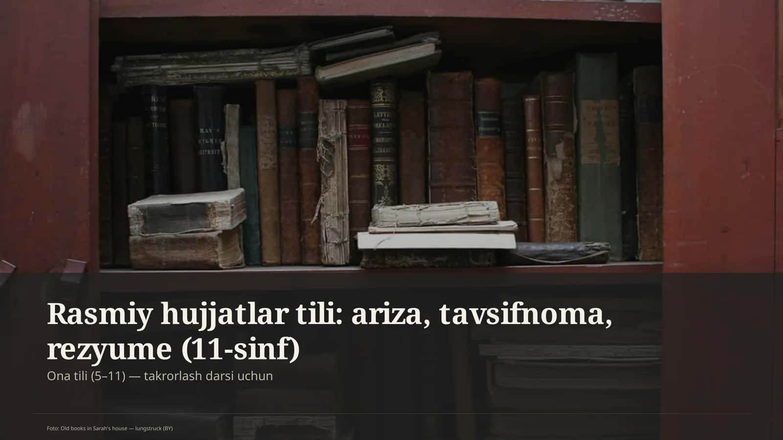 Ona tili (5–11) — takrorlash darsi uchun 1