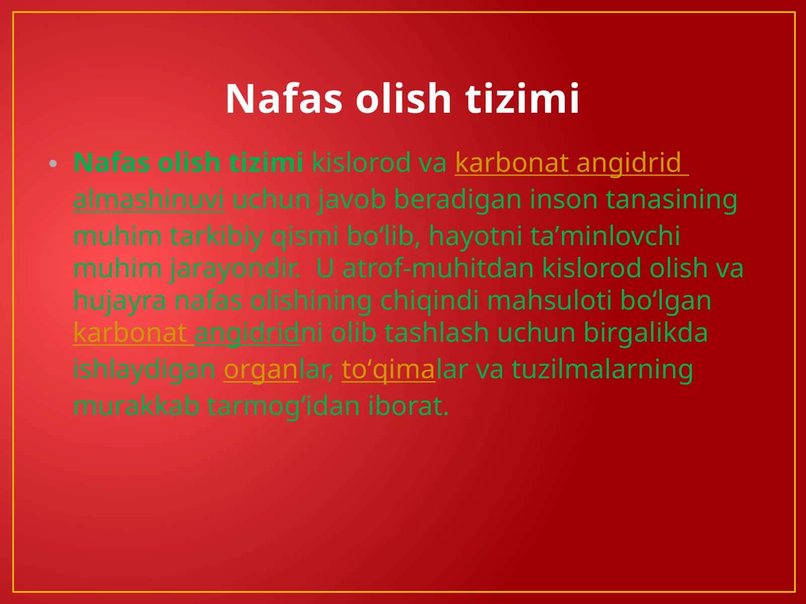 Nafas olish tizimi 1