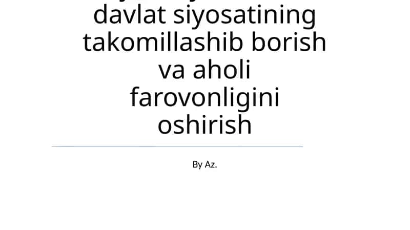 Hayot darajasini o'lchash 1