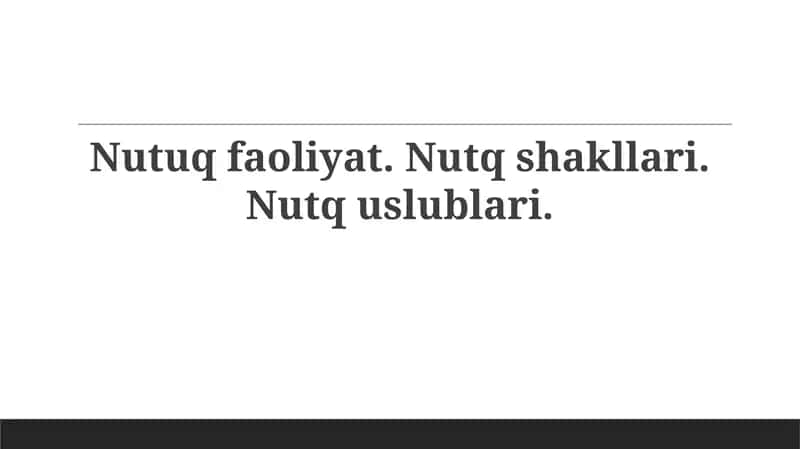 Nutq faoliyati 1