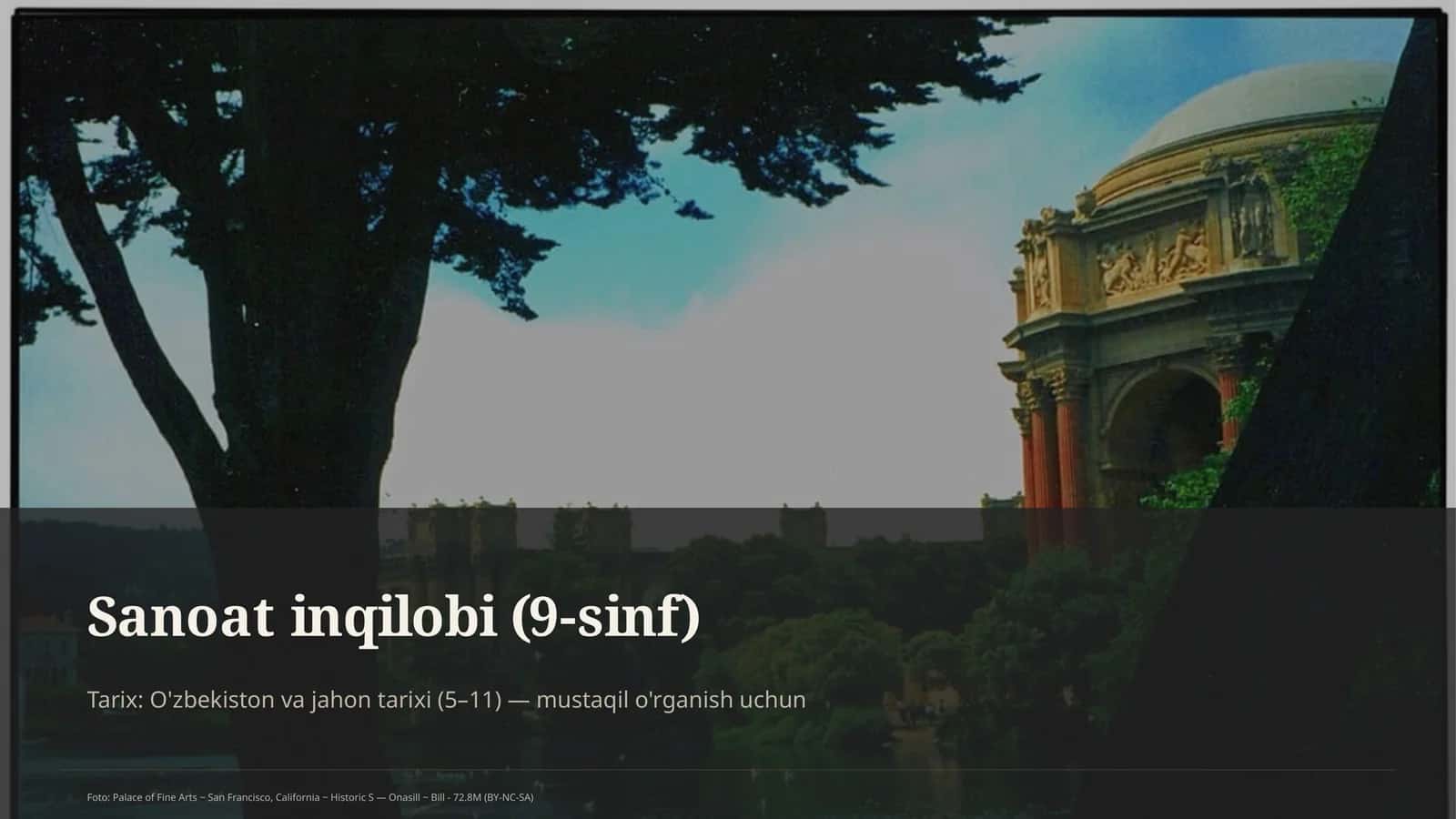 Sanoat inqilobi (9-sinf) 1