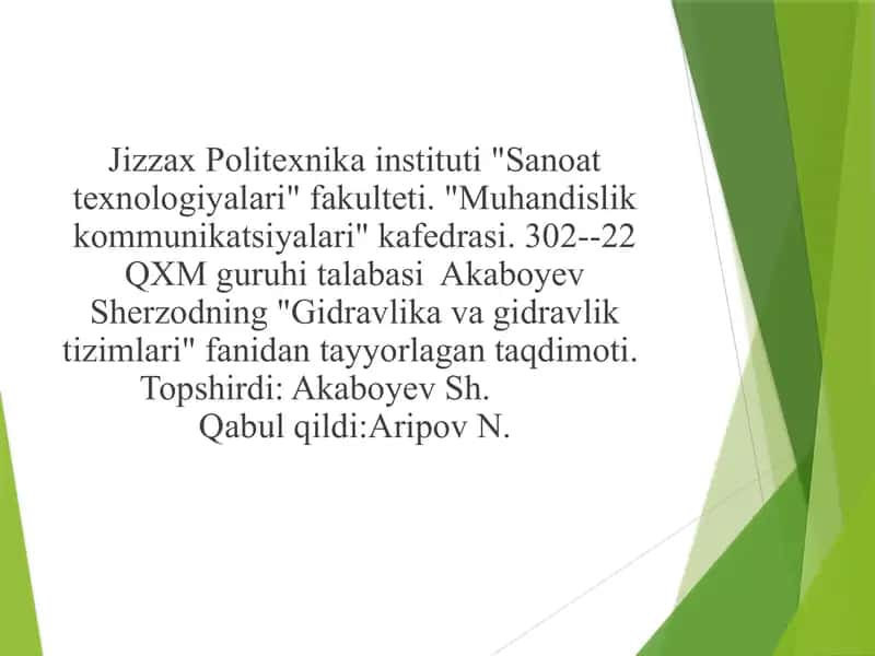 Ideal suyuqliklar moduli 1