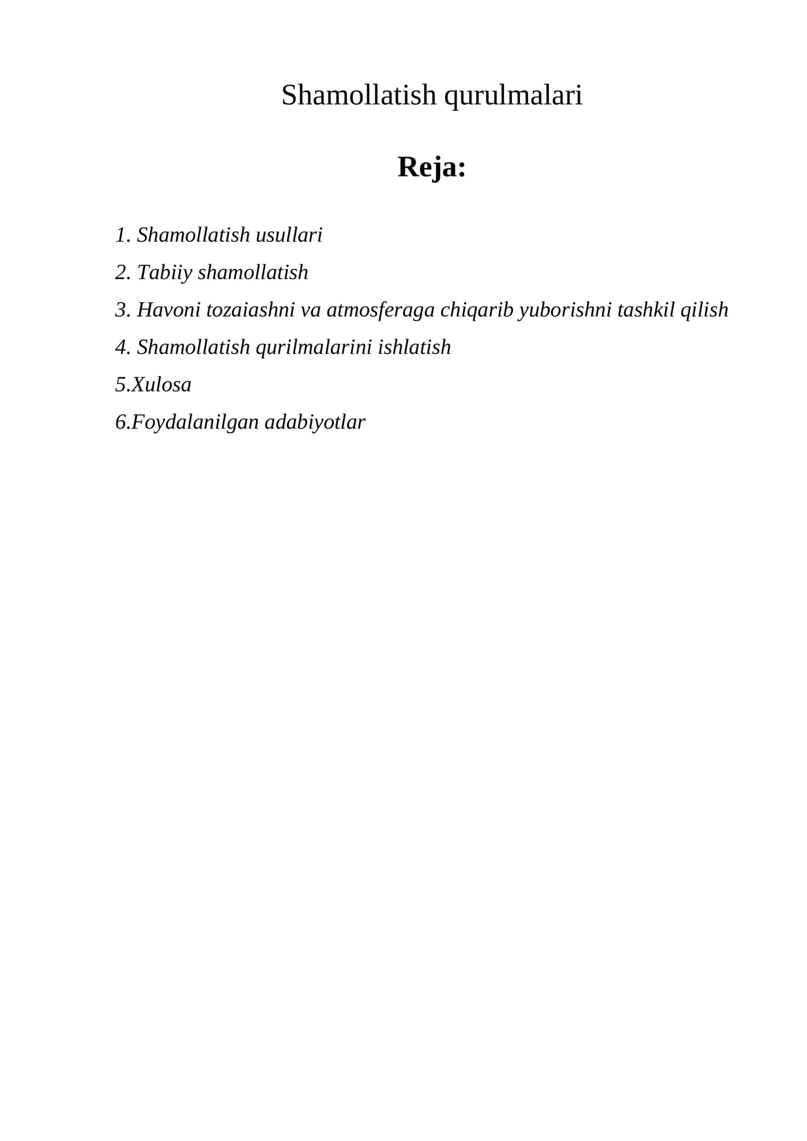 Shamollatish qurulmalari 1