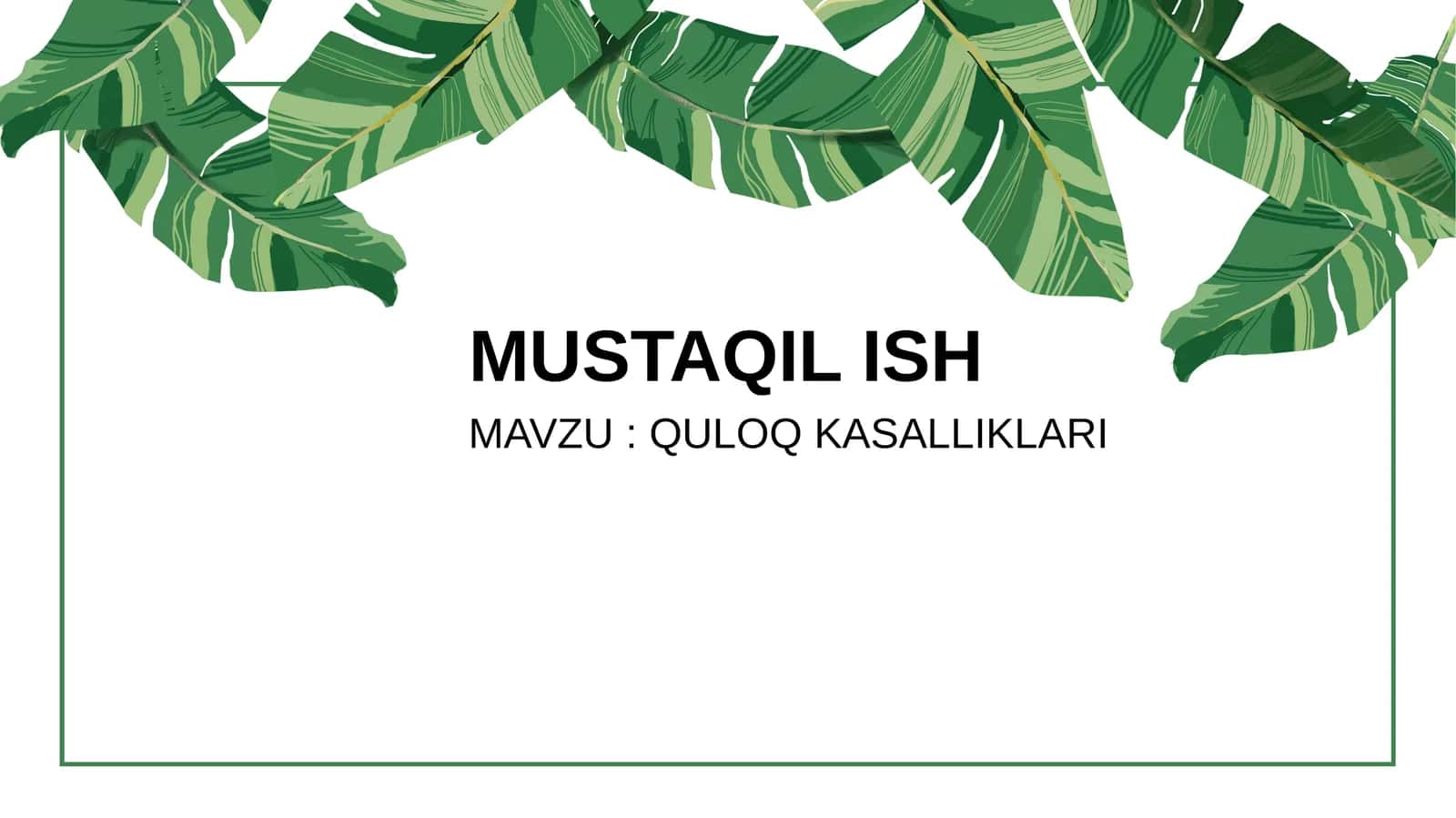 Quloq kasalliklari patanatomiyasi 1