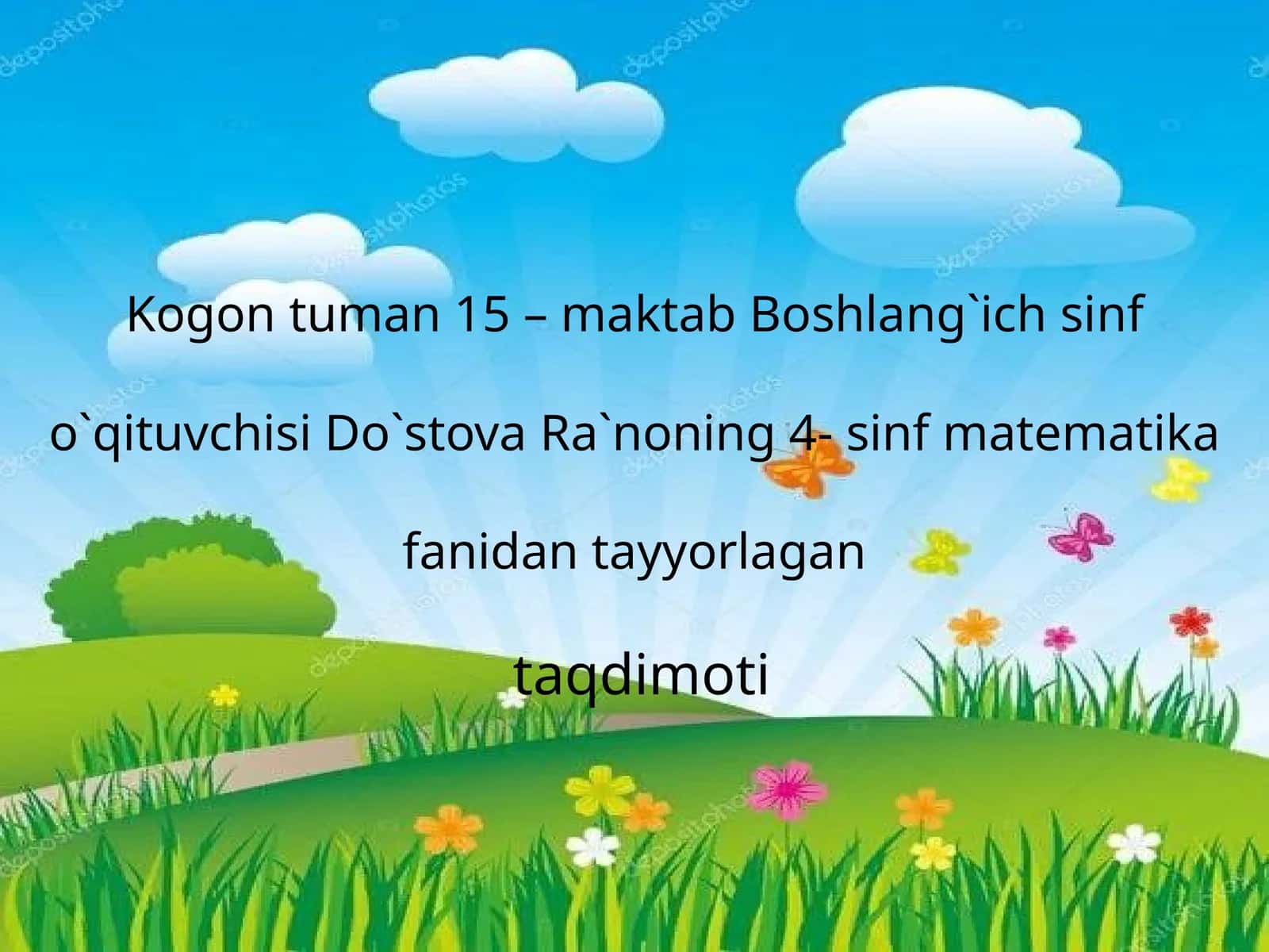 Taqdimot: Kopgina amaliy masalalar yechishda qiymatlari 1