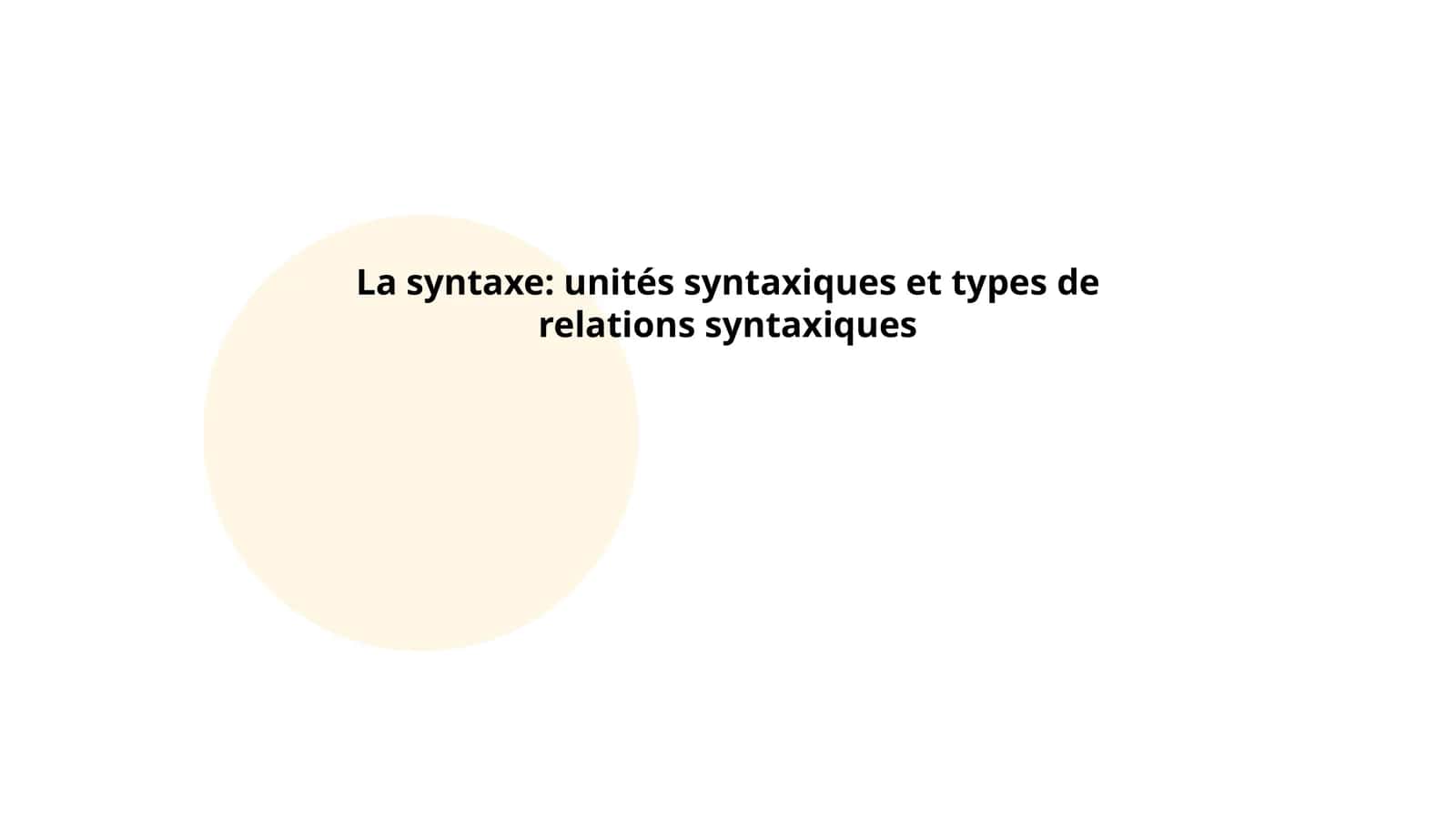 Syntaxe de la phrase simple 1