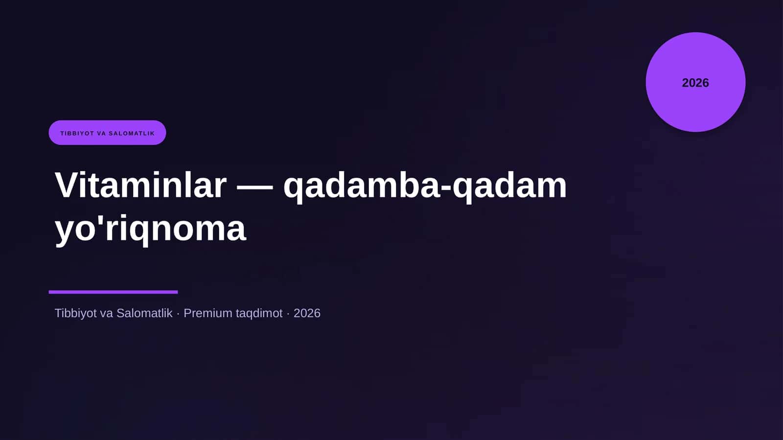 Vitaminlar — qadamba-qadam yo'riqnoma 1