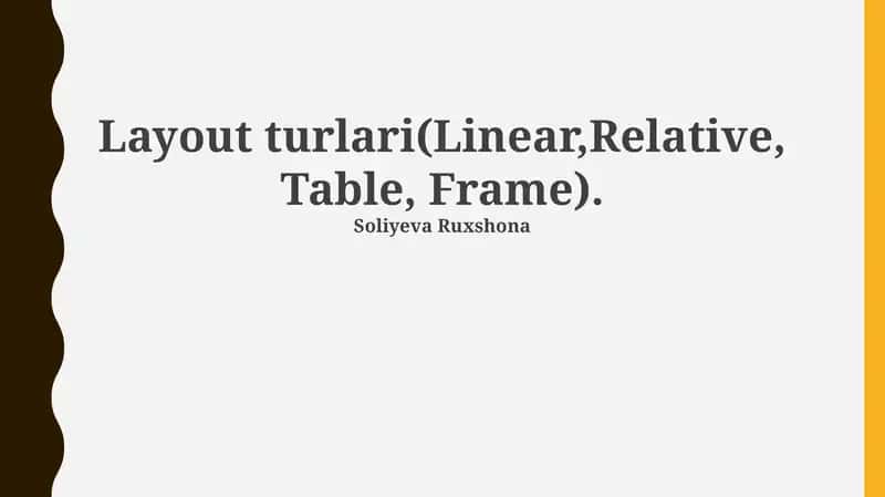 Layoutlar Turlari 1