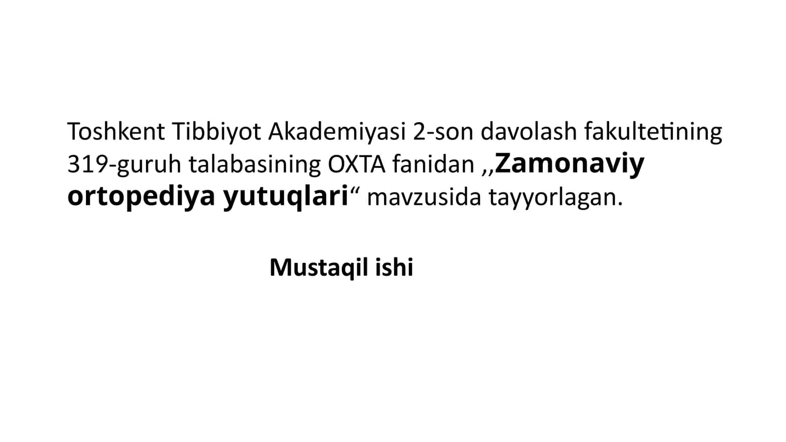 Zamonaviy ortopediya yutuqlari 1