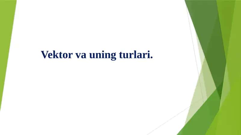 Vektorlar 1