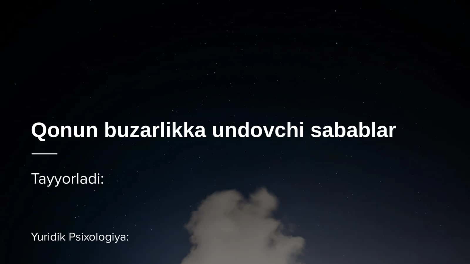 Qonun buzarlikka undovchi sabablar 1