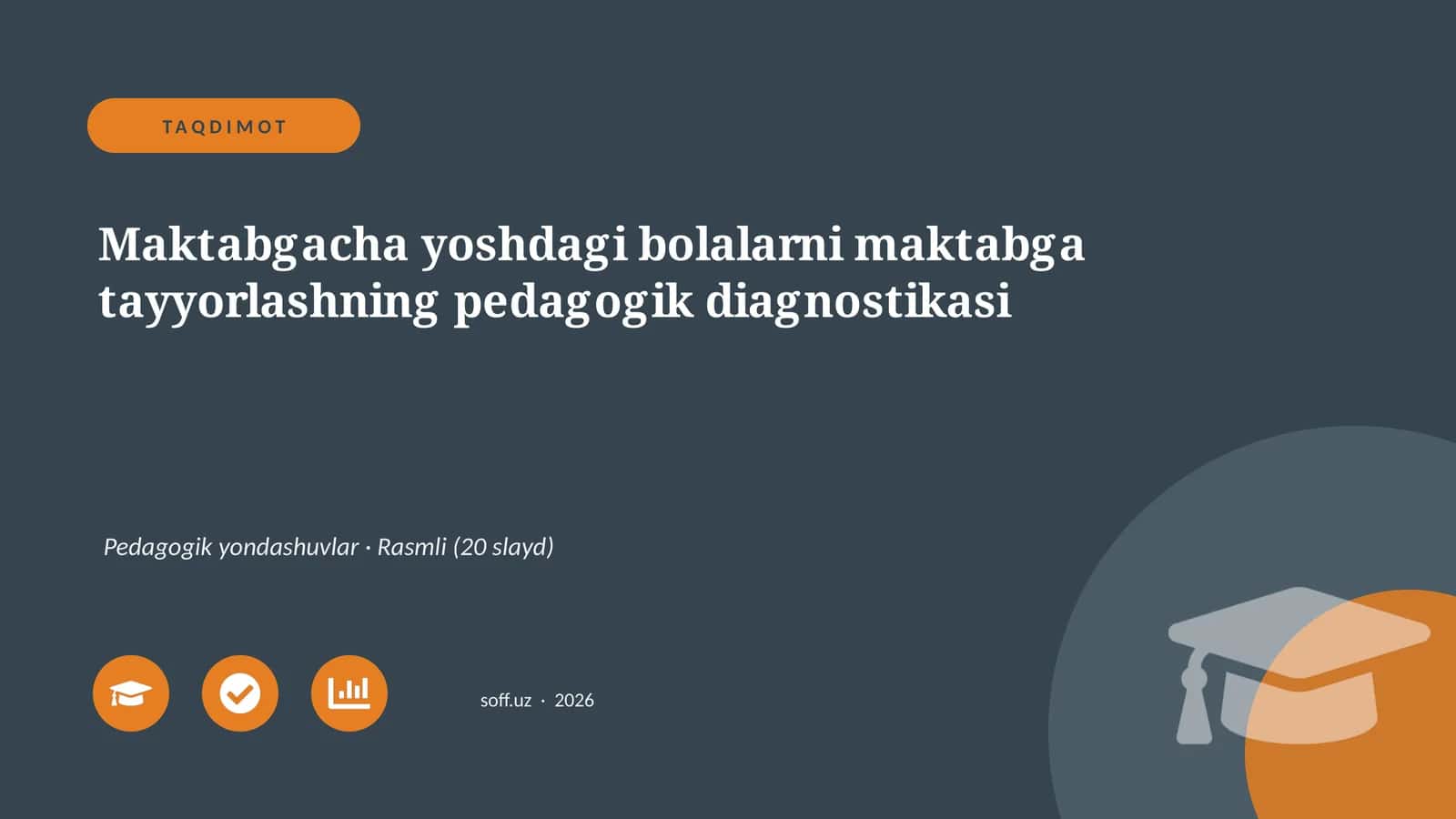 Maktabgacha yoshdagi bolalarni maktabga tayyorlashning pedagogik diagnostikasi 1