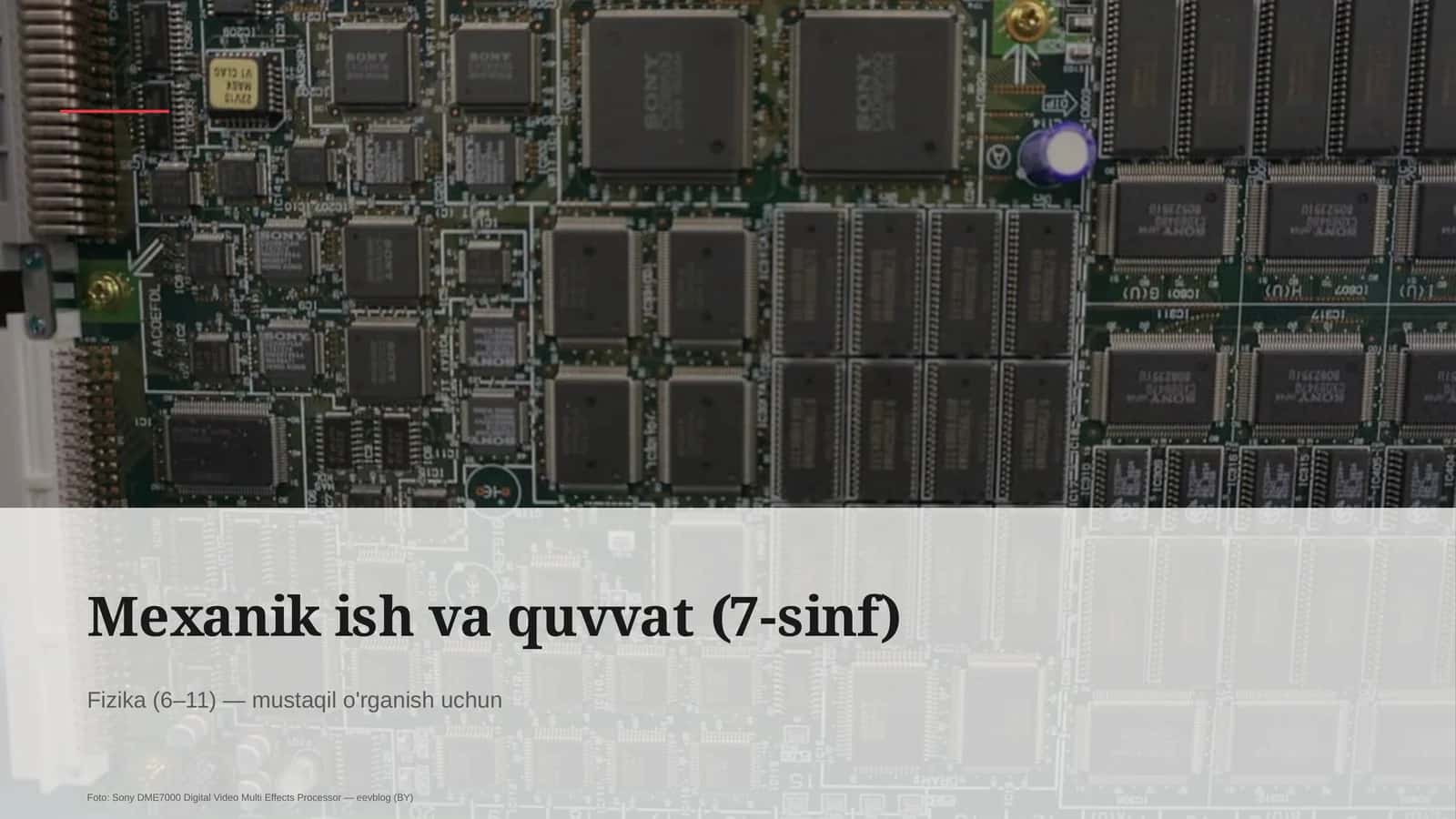 Mexanik ish va quvvat (7-sinf) 1