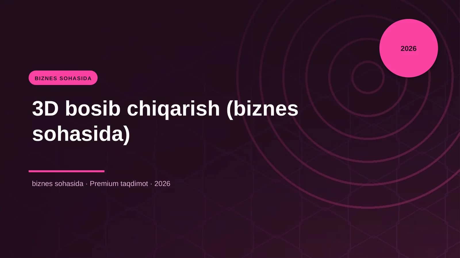 3D bosib chiqarish (biznes sohasida) 1
