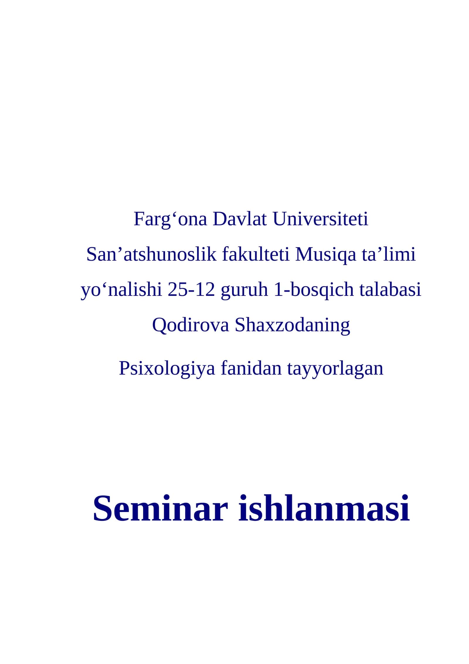 Ta'limning psixologik asoslari 1