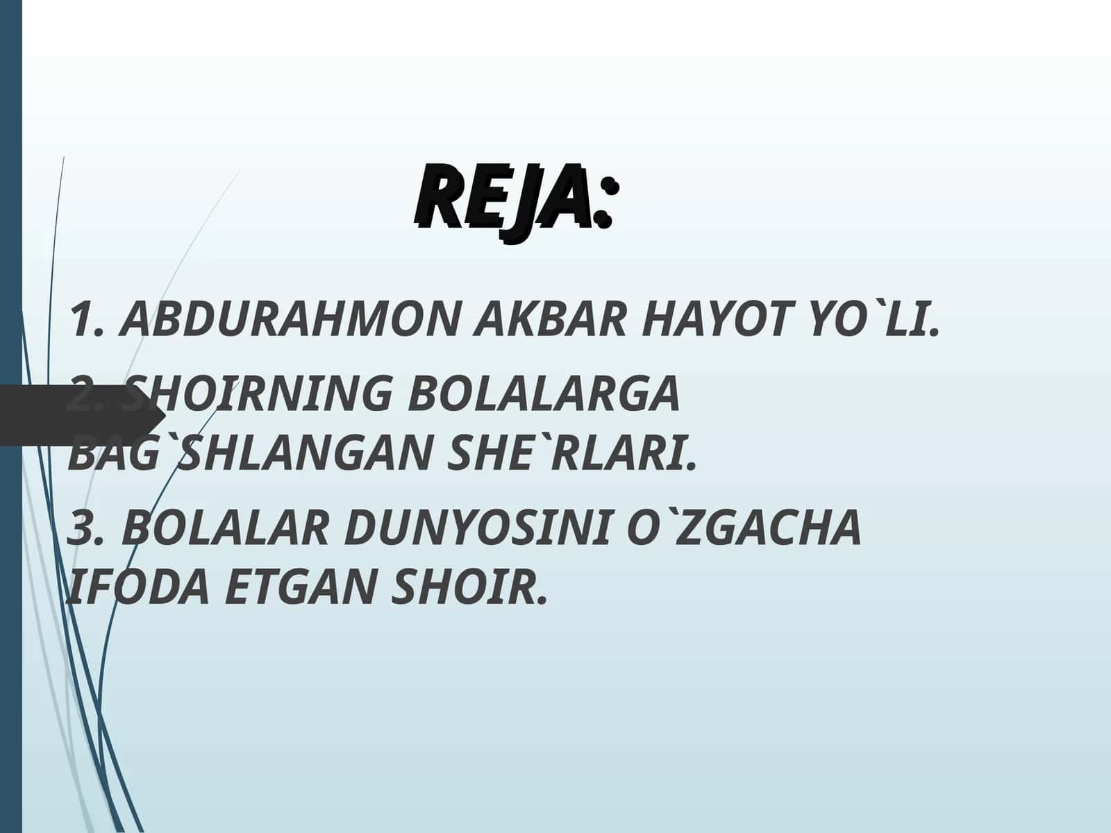 Abdurahmon Akbar Hayot Yo'li 1