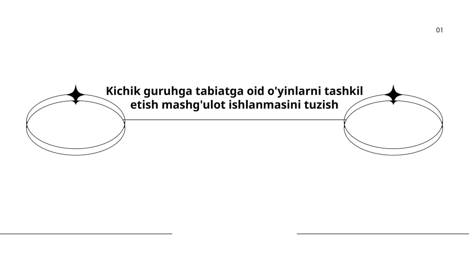 Kichik guruhga tabiatga oid o'yinlarni tashkil etish mashg'uloti 1