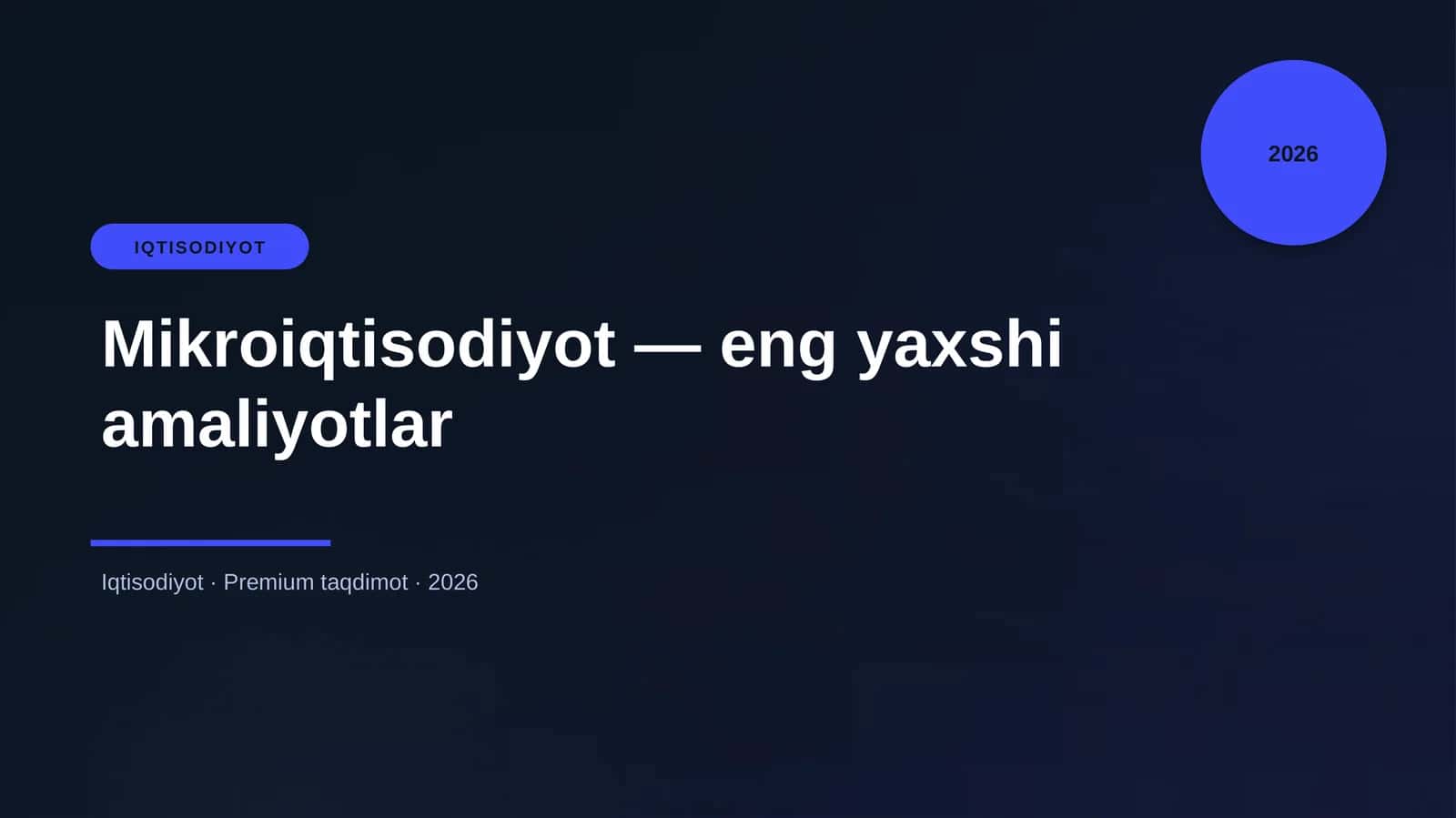 Mikroiqtisodiyot — eng yaxshi amaliyotlar 1