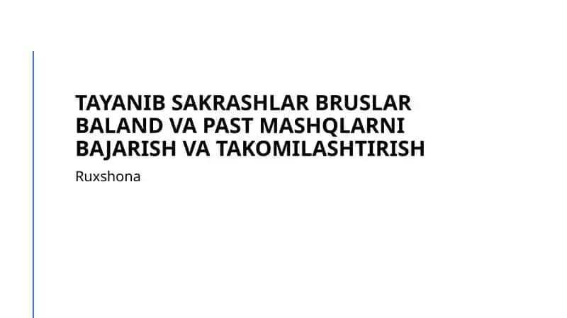 Jismoniy tayyorgarlik va sport rivoji